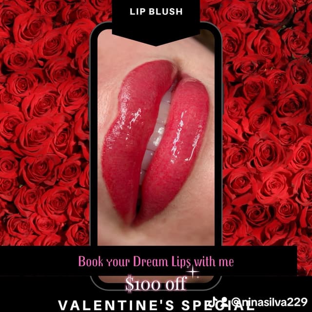 Ombré lip blush special at Pmu Beauty by Nina in Lubbock, TX